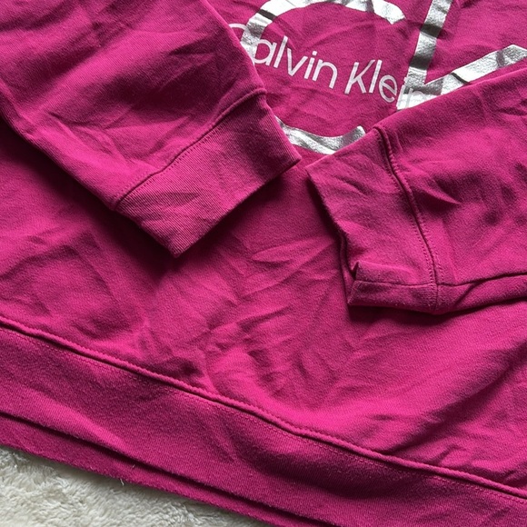Calvin Klein Jeans Magenta Logo Sweater – Size Large | CK Streetwear Cotton - Picture 3 of 9